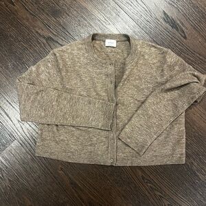 Wilfred wool  Women's Tan Cardigan Sweater